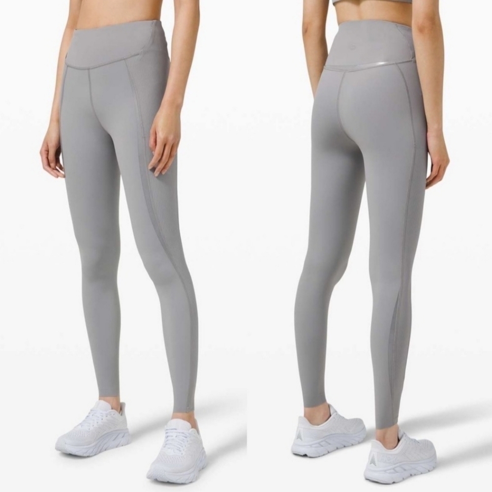 Lululemon gloss trim run super high tight reflective running tights